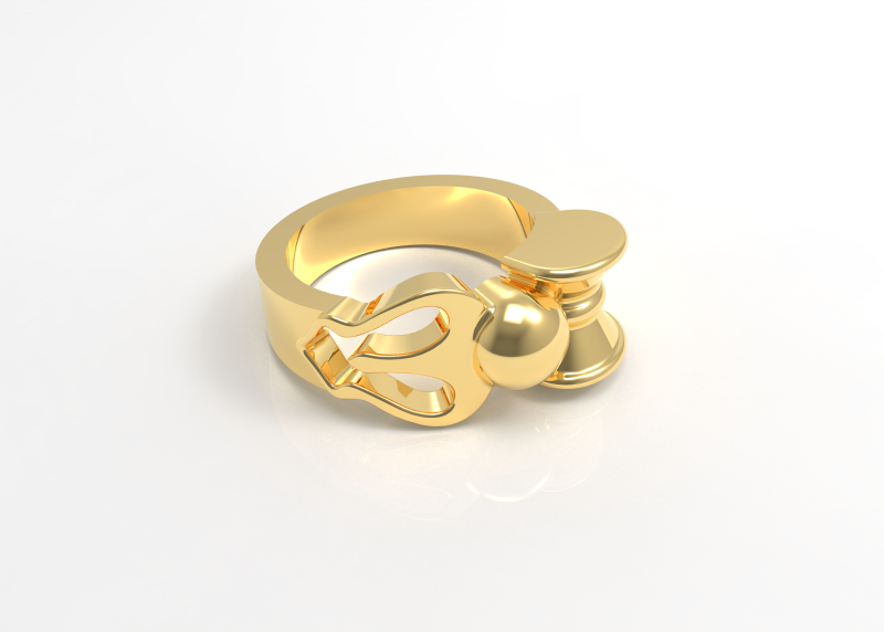 Shiva Finger Ring 3D Модель .c4d .max .obj .3ds .fbx .stl .blend 