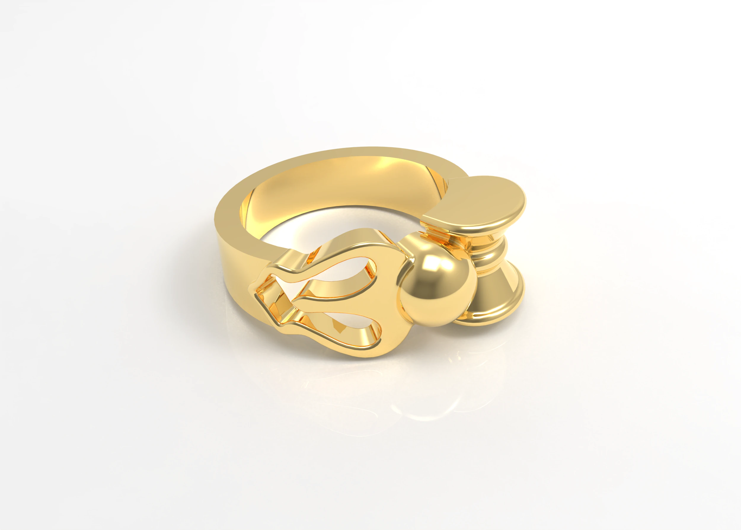 Shiva Finger Ring 3D Model .c4d .max .obj .3ds .fbx .stl .blend 