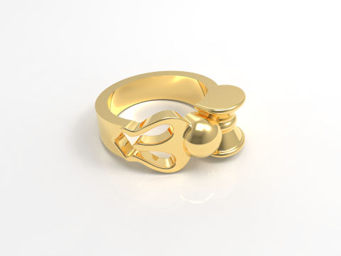 Shiva Finger Ring 3D Model