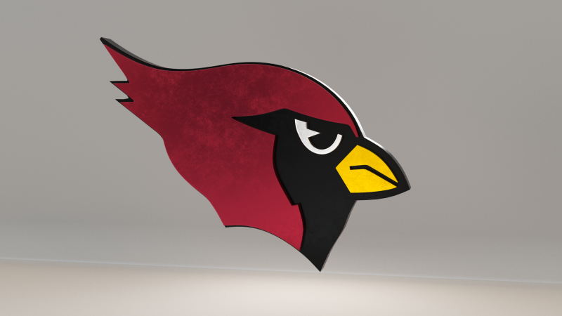 NFL Arizona Cardinals Logo Modelo 3D .c4d .max .obj .3ds .fbx .stl .blend