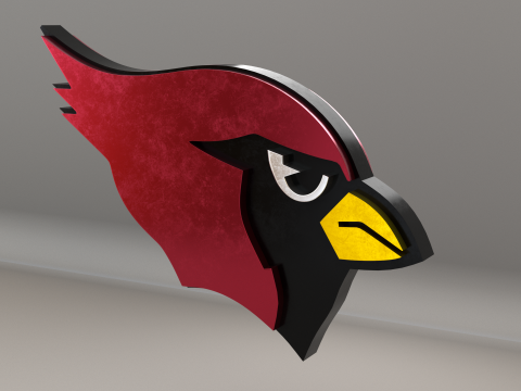 NFL Arizona Cardinals Logo Modelo 3D