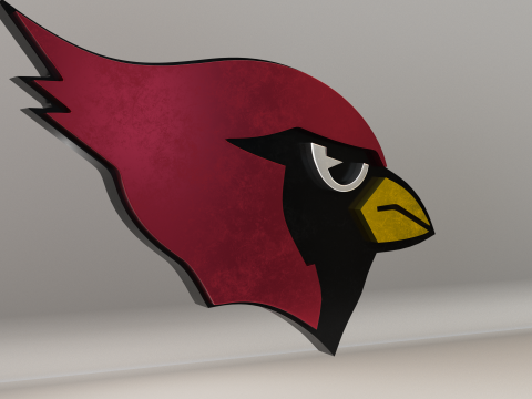 NFL Arizona Cardinals Logo Modelo 3D