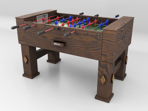 Vintage Foosball Table 3D Model