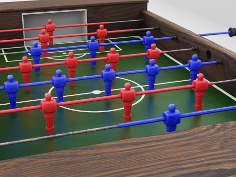 Vintage Foosball Table 3Dモデル