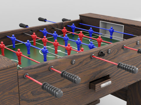 Vintage Foosball Table 3Dモデル