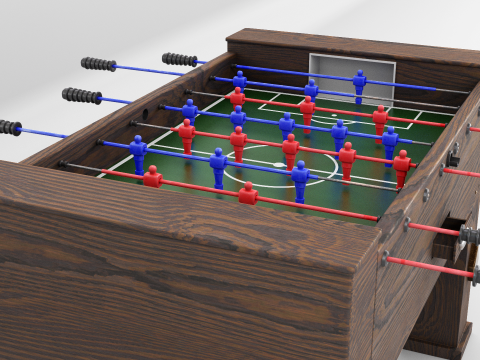 Vintage Foosball Table 3Dモデル