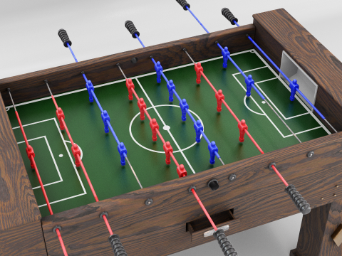 Vintage Foosball Table 3Dモデル