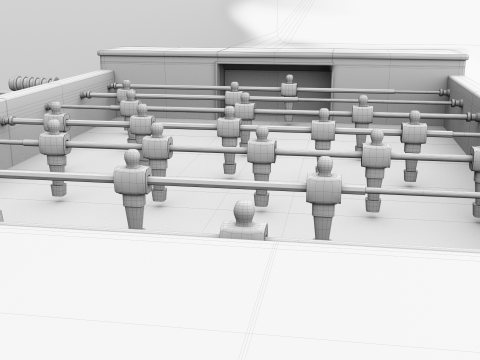 Vintage Foosball Table 3Dモデル