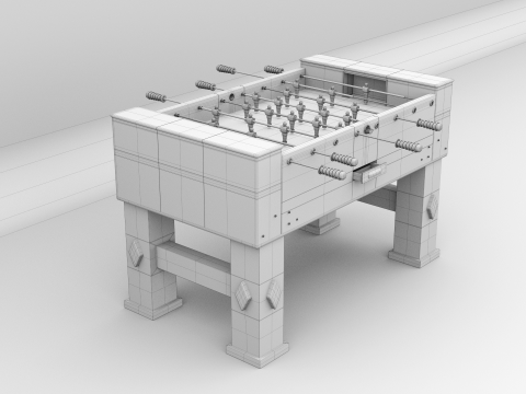 Vintage Foosball Table 3Dモデル