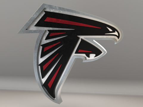 NFL Atlanta Falcons Logo Modelo 3D
