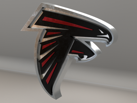 NFL Atlanta Falcons Logo 3D Model