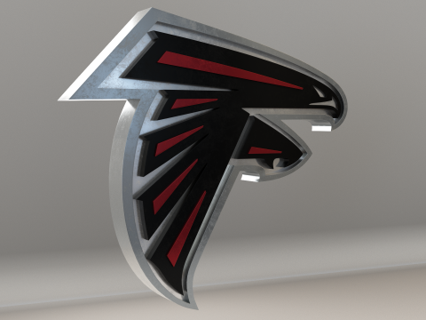 NFL Atlanta Falcons Logo 3D Model