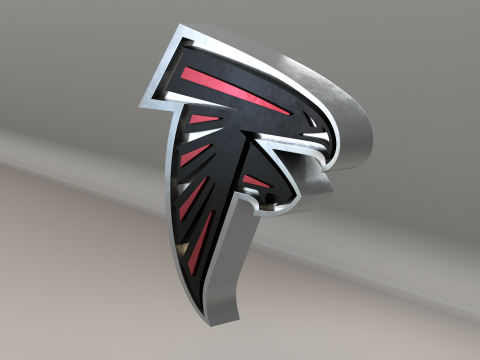 NFL Atlanta Falcons Logo 3D Model