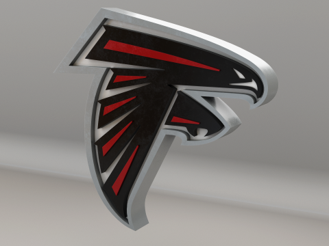 NFL Atlanta Falcons Logo 3D Model