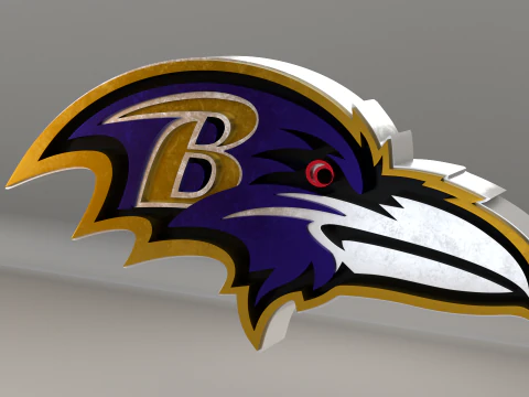 NFL Baltimore Ravens Logo 3D Model