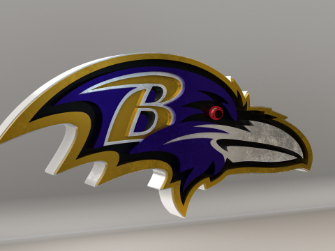 NFL Baltimore Ravens Logo 3D 模型
