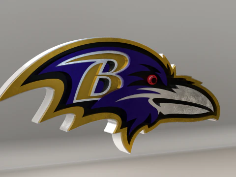 NFL Baltimore Ravens Logo 3D Model