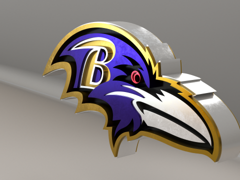 NFL Baltimore Ravens Logo 3D 模型