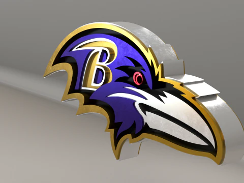 NFL Baltimore Ravens Logo 3D Model