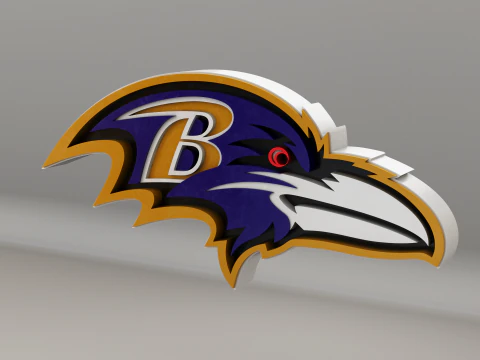 NFL Baltimore Ravens Logo 3D Model