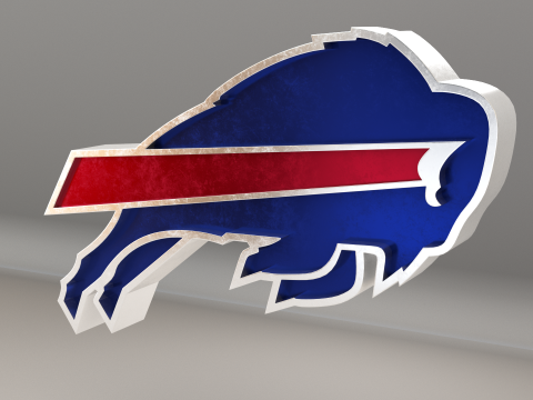 NFL Buffalo Bills Logo 3D 模型