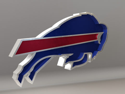 NFL Buffalo Bills Logo 3D 模型