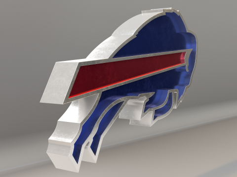 NFL Buffalo Bills Logo 3D 模型