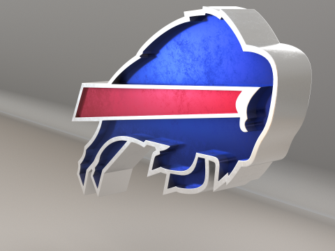 NFL Buffalo Bills Logo 3D 模型