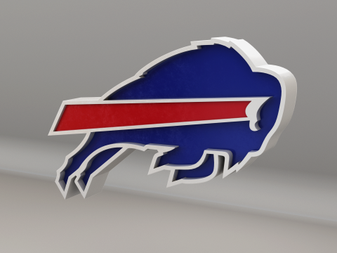 NFL Buffalo Bills Logo 3D 模型