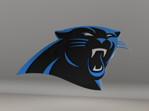 NFL Carolina Panthers Logo Modelo 3D