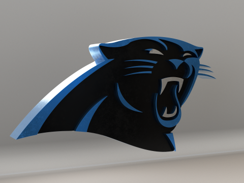 NFL Carolina Panthers Logo Modelo 3D