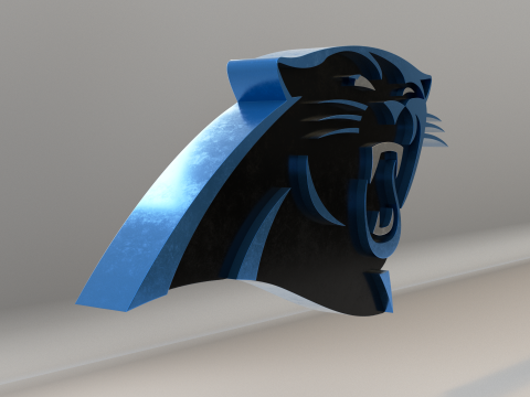 NFL Carolina Panthers Logo Modelo 3D