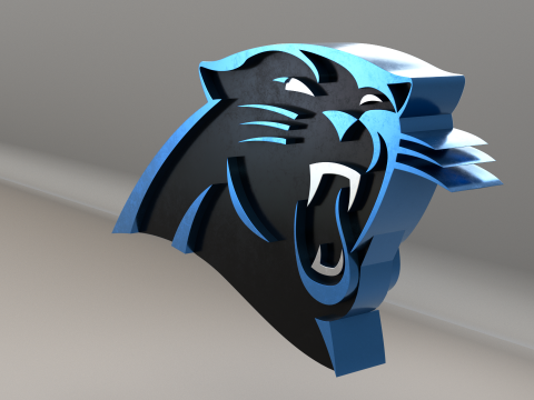 NFL Carolina Panthers Logo Modelo 3D
