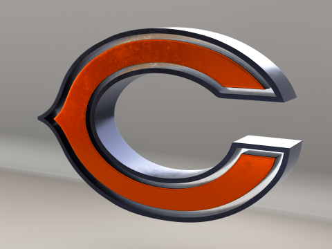 NFL Chicago Bears Logo 3Dモデル