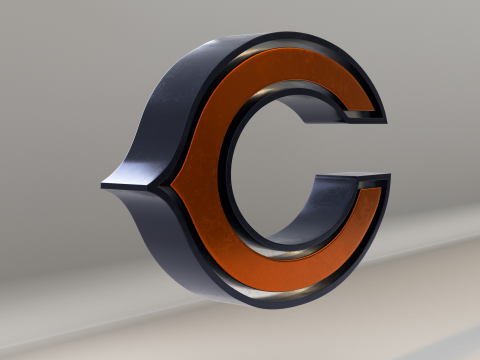 NFL Chicago Bears Logo 3Dモデル
