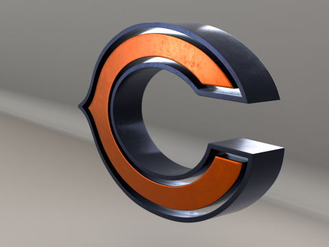 NFL Chicago Bears Logo 3Dモデル