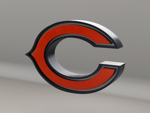 NFL Chicago Bears Logo 3Dモデル