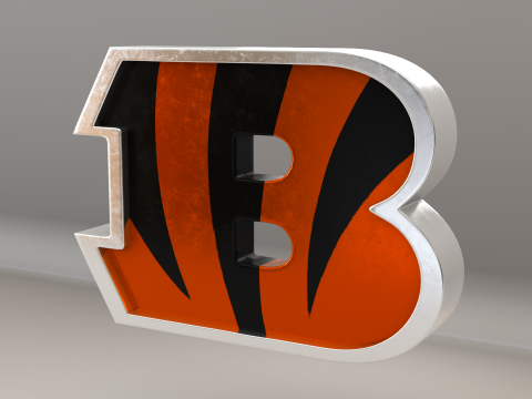 NFL Cincinnati Bengals Logo Modello 3D