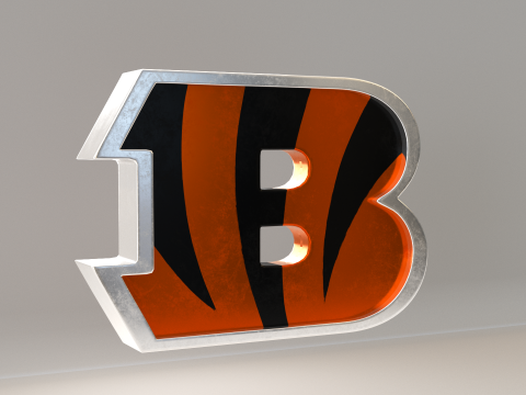 NFL Cincinnati Bengals Logo Modello 3D
