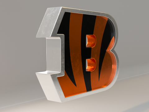 NFL Cincinnati Bengals Logo Modello 3D