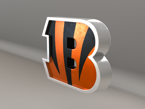 NFL Cincinnati Bengals Logo Modello 3D