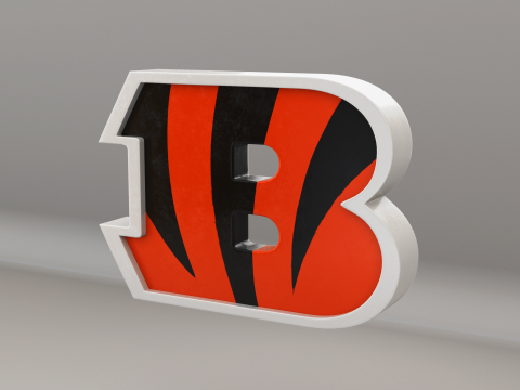 NFL Cincinnati Bengals Logo Modello 3D
