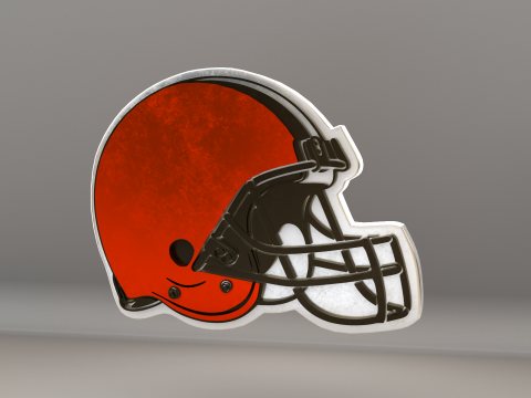 NFL Cleveland Browns Logo Modelo 3D