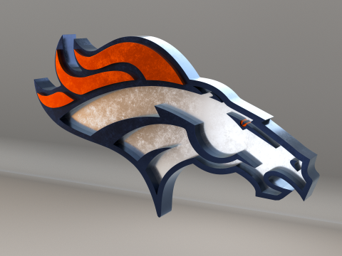 NFL Denver Broncos Logo Modelo 3D
