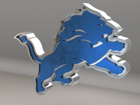 NFL Detroit Lions Logo 3D-Modell