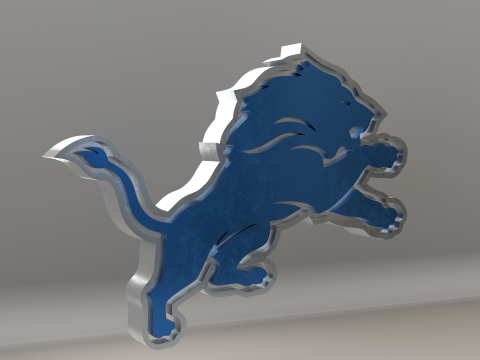 NFL Detroit Lions Logo 3D-Modell