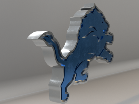 NFL Detroit Lions Logo 3D-Modell