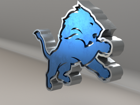 NFL Detroit Lions Logo 3D-Modell