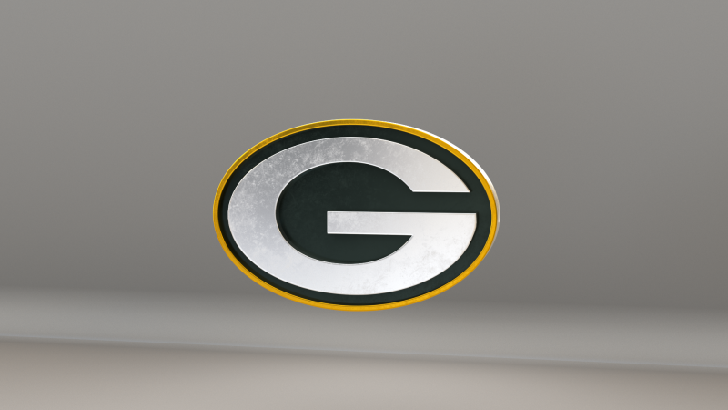 NFL Green Bay Packers Logo Model 3D .c4d .max .obj .3ds .fbx .stl .blend