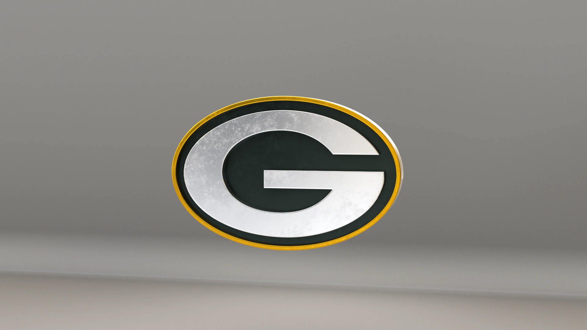 NFL Green Bay Packers Logo 3D Model .c4d .max .obj .3ds .fbx .stl .blend